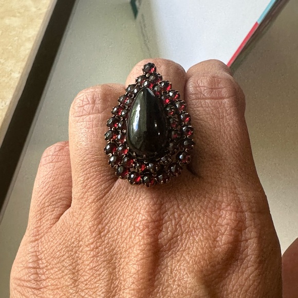 💎Antique 💎Bohemian Garnet Ring 14k - Picture 5 of 8